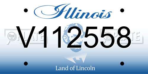 V112558 Illinois License Plate