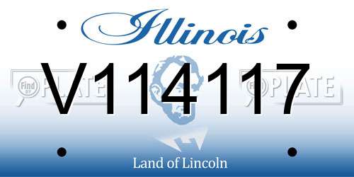 V114117 Illinois License Plate