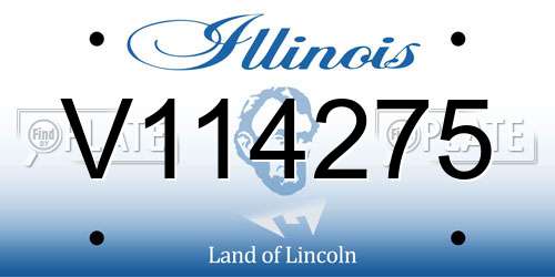 V114275 Illinois License Plate