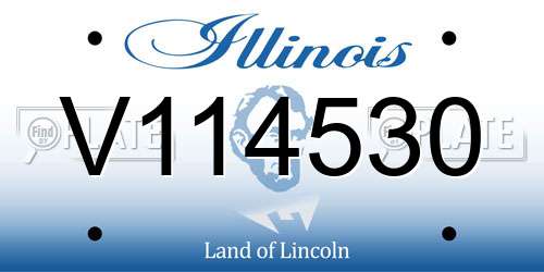V114530 Illinois License Plate