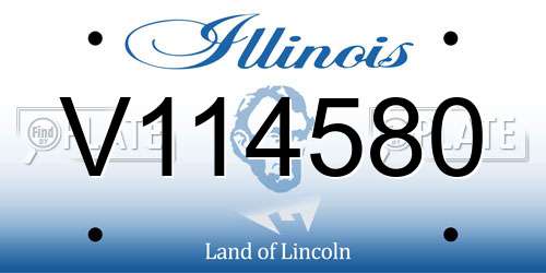 V114580 Illinois License Plate
