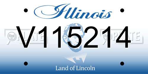 V115214 Illinois License Plate