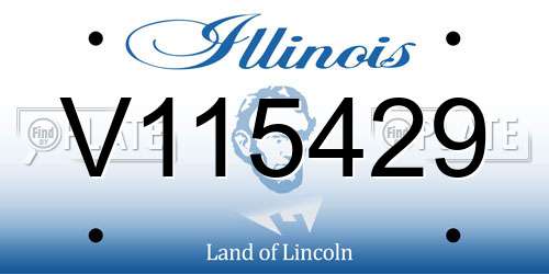 V115429 Illinois License Plate