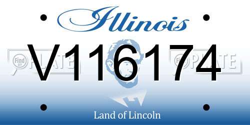 V116174 Illinois License Plate