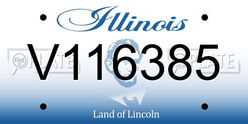 V116385 Illinois License Plate