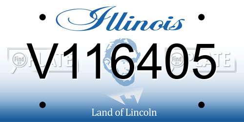 V116405 Illinois License Plate