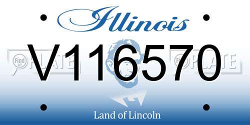 V116570 Illinois License Plate