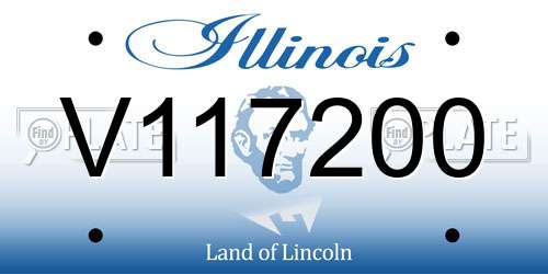V117200 Illinois License Plate
