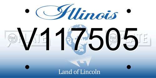 V117505 Illinois License Plate