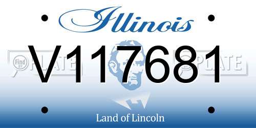 V117681 Illinois License Plate