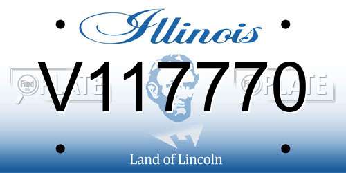 V117770 Illinois License Plate