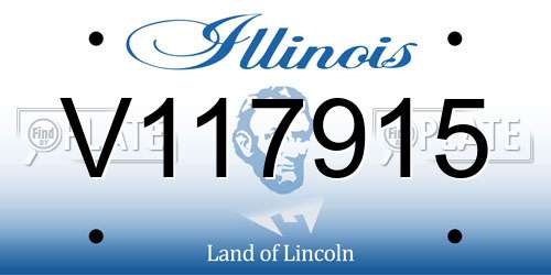 V117915 Illinois License Plate