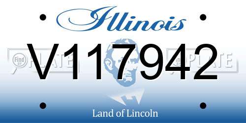 V117942 Illinois License Plate