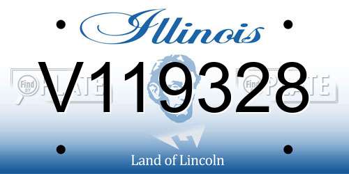 V119328 Illinois License Plate