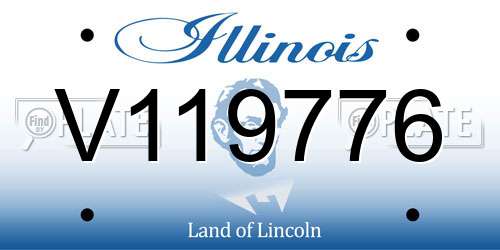 V119776 Illinois License Plate