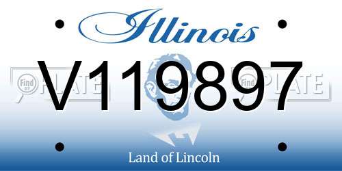 V119897 Illinois License Plate