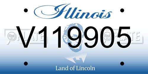 V119905 Illinois License Plate