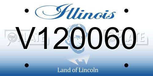 V120060 Illinois License Plate