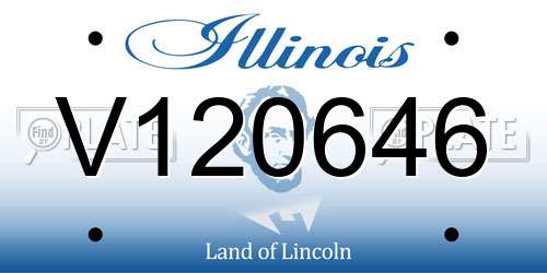 V120646 Illinois License Plate