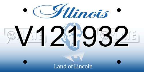 V121932 Illinois License Plate