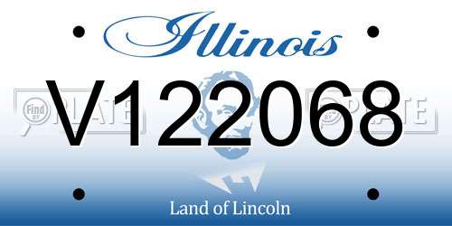 V122068 Illinois License Plate