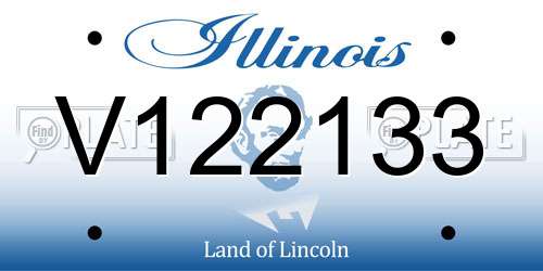 V122133 Illinois License Plate