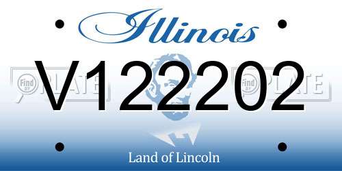 V122202 Illinois License Plate