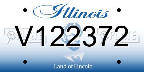 V122372 Illinois License Plate