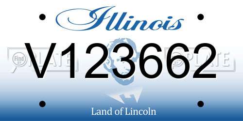 V123662 Illinois License Plate