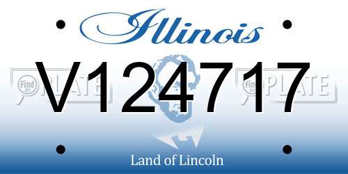 V124717 Illinois License Plate