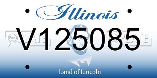 V125085 Illinois License Plate