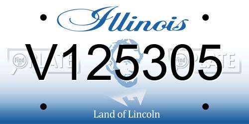 V125305 Illinois License Plate