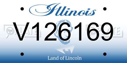 V126169 Illinois License Plate