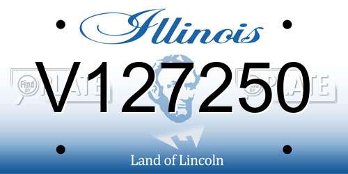 V127250 Illinois License Plate