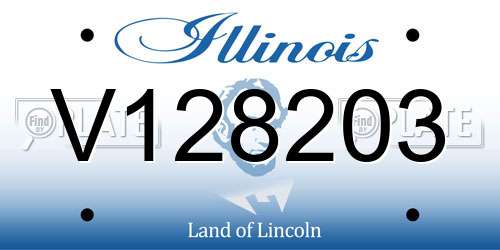 V128203 Illinois License Plate