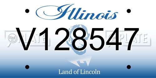 V128547 Illinois License Plate