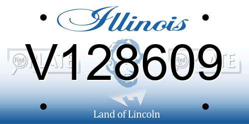 V128609 Illinois License Plate