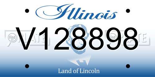 V128898 Illinois License Plate