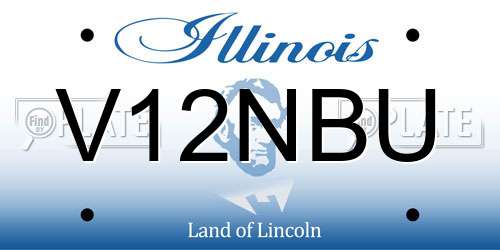 V12NBU Illinois License Plate