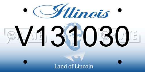 V131030 Illinois License Plate
