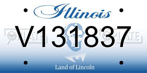 V131837 Illinois License Plate