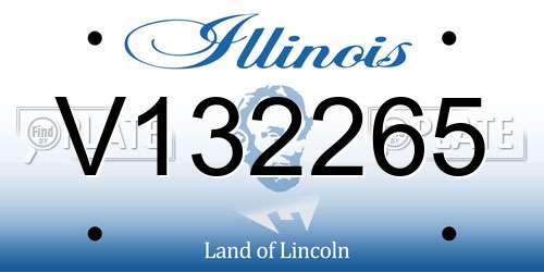 V132265 Illinois License Plate