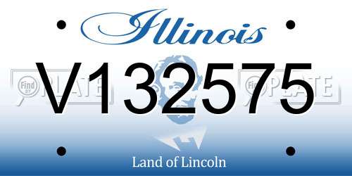 V132575 Illinois License Plate