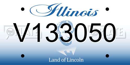 V133050 Illinois License Plate