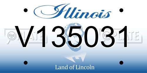 V135031 Illinois License Plate