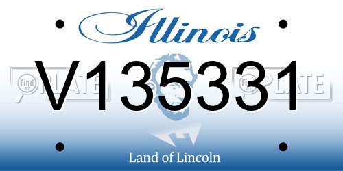 V135331 Illinois License Plate
