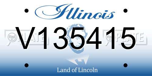 V135415 Illinois License Plate
