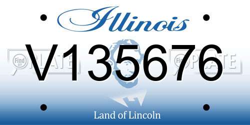V135676 Illinois License Plate