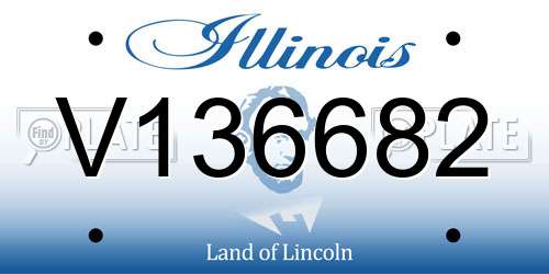 V136682 Illinois License Plate