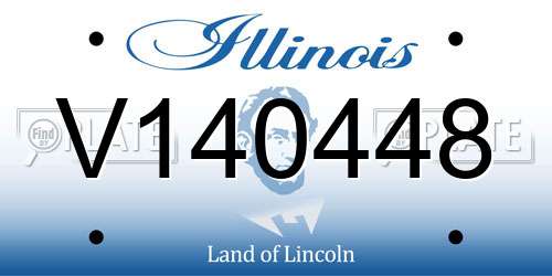 V140448 Illinois License Plate